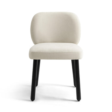 TOV Foxy Cream Performance Basketweave Chenille Dining Chair Cream