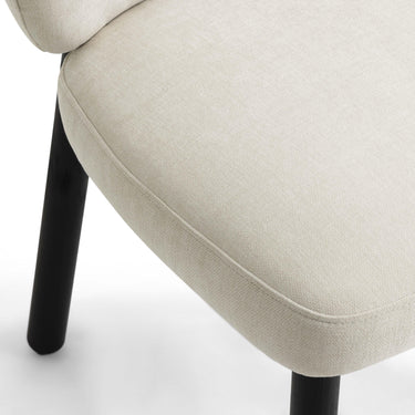 TOV Foxy Cream Performance Basketweave Chenille Dining Chair Cream