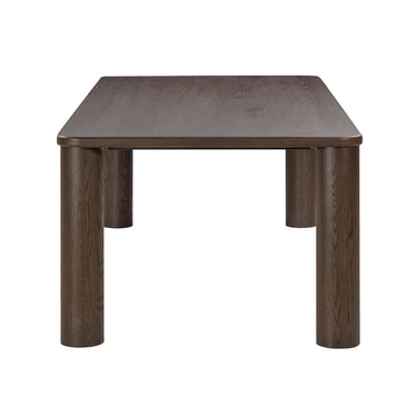 TOV Akola 106" Oak Rectangular Dining Table Dark Brown