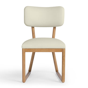 TOV Bobbie Cream Contract-Grade Vegan Leather Dining Chair Cream