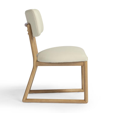 TOV Bobbie Cream Contract-Grade Vegan Leather Dining Chair Cream