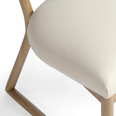 TOV Bobbie Cream Contract-Grade Vegan Leather Dining Chair Cream