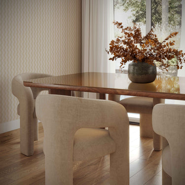 TOV Malone Performance Chenille Dining Chair Taupe
