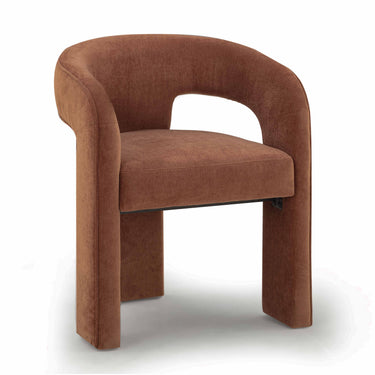 TOV Malone Performance Chenille Dining Chair Rust