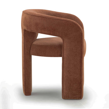 TOV Malone Performance Chenille Dining Chair Rust