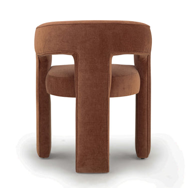 TOV Malone Performance Chenille Dining Chair Rust