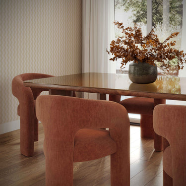TOV Malone Performance Chenille Dining Chair Rust