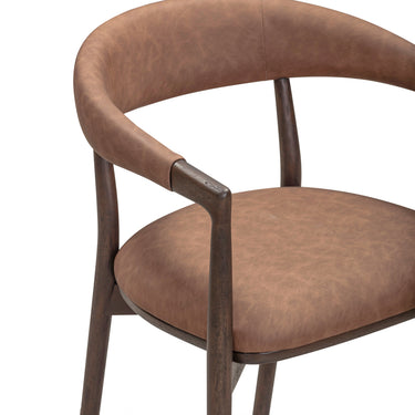 TOV Vina Performance Vegan Leather Dining Chair Brown