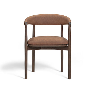 TOV Vina Performance Vegan Leather Dining Chair Brown