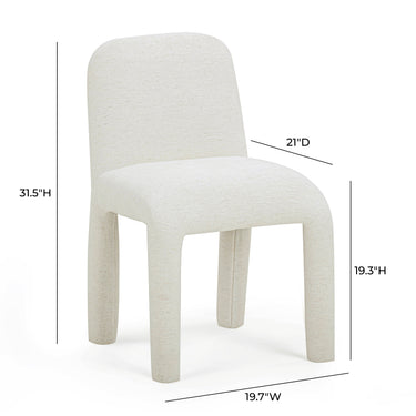 TOV Georgia Performance Chenille Dining Chair Cream