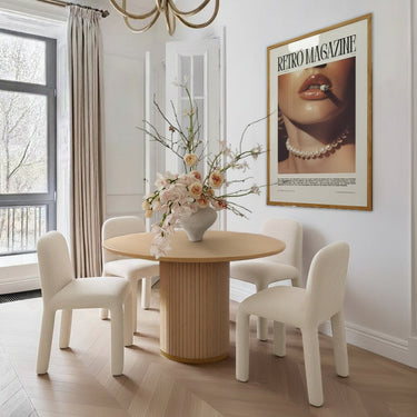 TOV Georgia Performance Chenille Dining Chair Cream