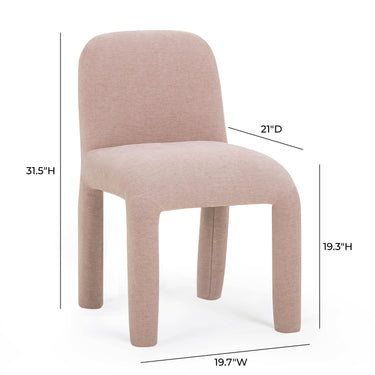 TOV Georgia Performance Chenille Dining Chair Light Pink