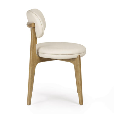 TOV Carnation Cream Performance Vegan Leather Dining Chair Cream