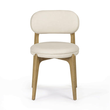 TOV Carnation Cream Performance Vegan Leather Dining Chair Cream