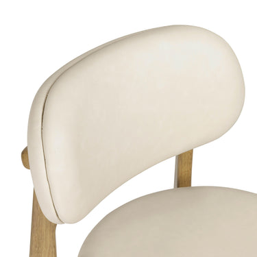 TOV Carnation Cream Performance Vegan Leather Dining Chair Cream