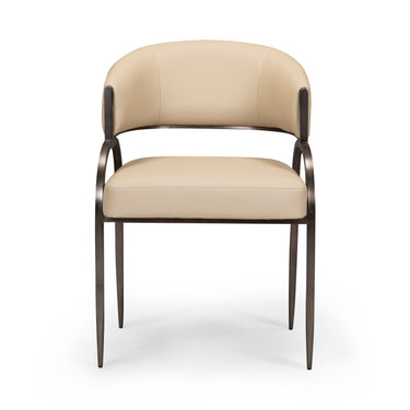 TOV Tatum Performance Vegan Leather Dining Chair Taupe