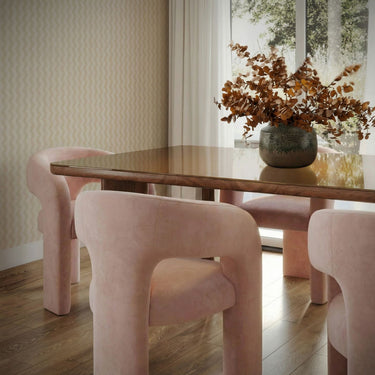 TOV Malone Performance Chenille Dining Chair Blush