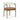 TOV Vina Cognac Performance Vegan Leather and Cream Textured Weave Dining Chair Cognac, Cream