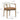 TOV Vina Cognac Performance Vegan Leather and Cream Textured Weave Dining Chair Cognac, Cream