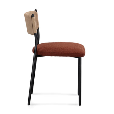 TOV Celine Performance Boucle Dining Chair - Set of 2 Maroon