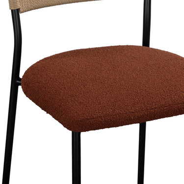 TOV Celine Performance Boucle Dining Chair - Set of 2 Maroon