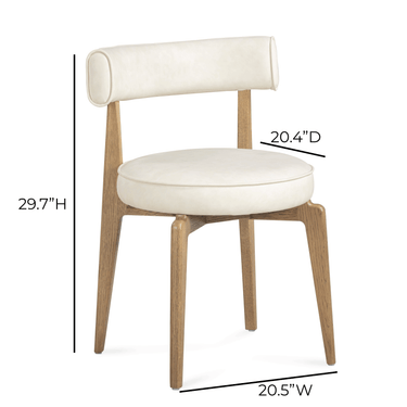 TOV Nikita Performance Vegan Leather Dining Chair Cream