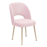 TOV Swell Performance Velvet Dining Chair Blush
