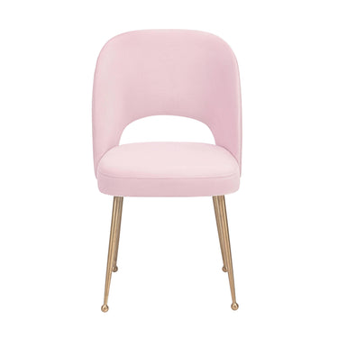 TOV Swell Performance Velvet Dining Chair Blush