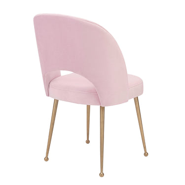 TOV Swell Performance Velvet Dining Chair Blush
