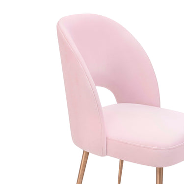 TOV Swell Performance Velvet Dining Chair Blush