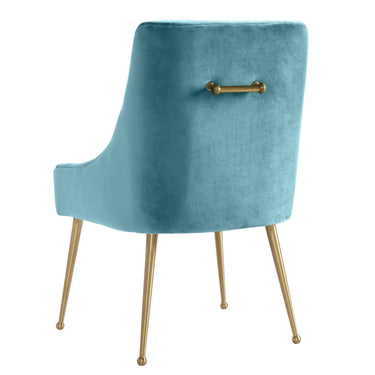 TOV Beatrix Performance Velvet Dining Chair Sea Blue