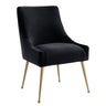 TOV Beatrix Performance Velvet Dining Chair Black