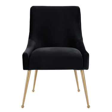 TOV Beatrix Performance Velvet Dining Chair Black