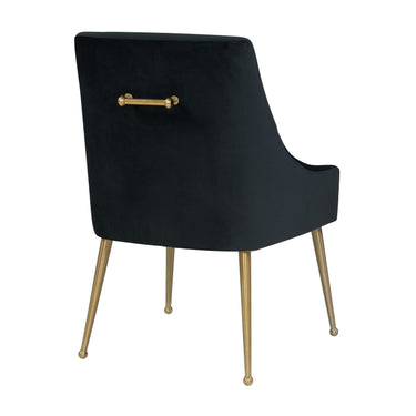 TOV Beatrix Performance Velvet Dining Chair Black