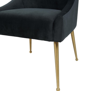 TOV Beatrix Performance Velvet Dining Chair Black