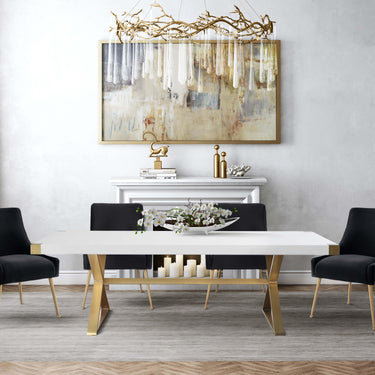 TOV Beatrix Performance Velvet Dining Chair Black