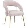 TOV Rocco Performance Velvet Dining Chair Blush