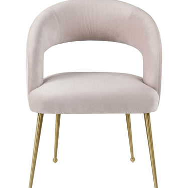 TOV Rocco Performance Velvet Dining Chair Blush