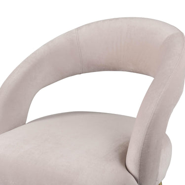 TOV Rocco Performance Velvet Dining Chair Blush