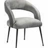 TOV Rocco Performance Velvet Dining Chair Light Grey
