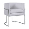 TOV Giselle Performance Velvet Dining Chair with Silver Base Grey - ON FINAL SALE