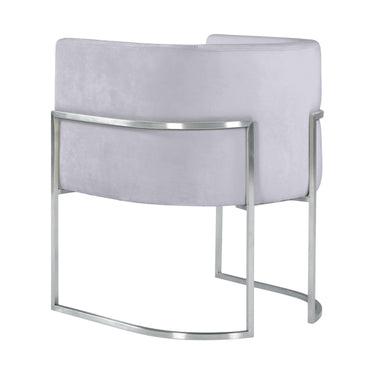 TOV Giselle Performance Velvet Dining Chair with Silver Base Grey - ON FINAL SALE
