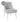 TOV Beatrix Pleated Light Grey Velvet Side Chair - Silver Legs
