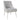 TOV Beatrix Pleated Light Grey Velvet Side Chair - Silver Legs