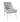 TOV Beatrix Pleated Light Grey Velvet Side Chair - Silver Legs