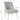 TOV Beatrix Pleated Light Grey Velvet Side Chair - Silver Legs