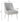 TOV Beatrix Pleated Light Grey Velvet Side Chair - Silver Legs