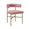 TOV Kim Performance Velvet Dining Chair Blush