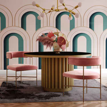 TOV Kim Performance Velvet Dining Chair Blush