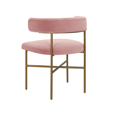 TOV Kim Performance Velvet Dining Chair Blush